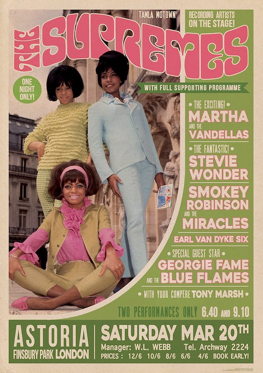 Supremes, The - Finsbury Park London Poster