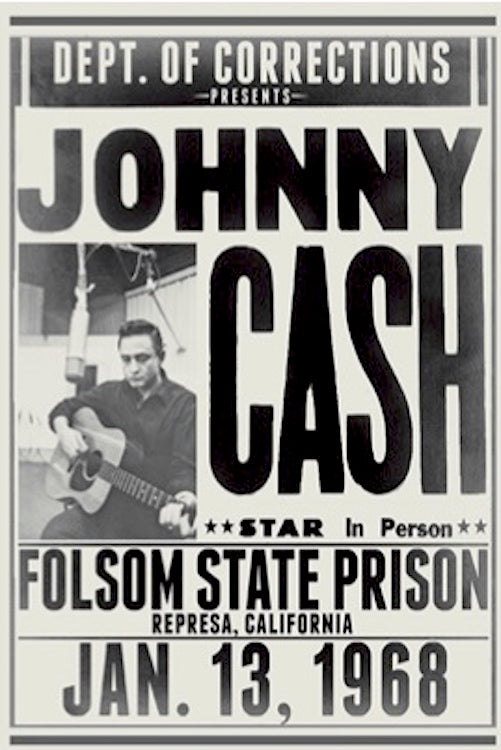 Johnny Cash - Folsom State Live Poster