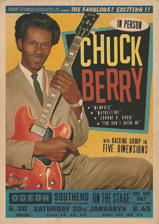 Chuck Berry - Odeon 1965 Poster